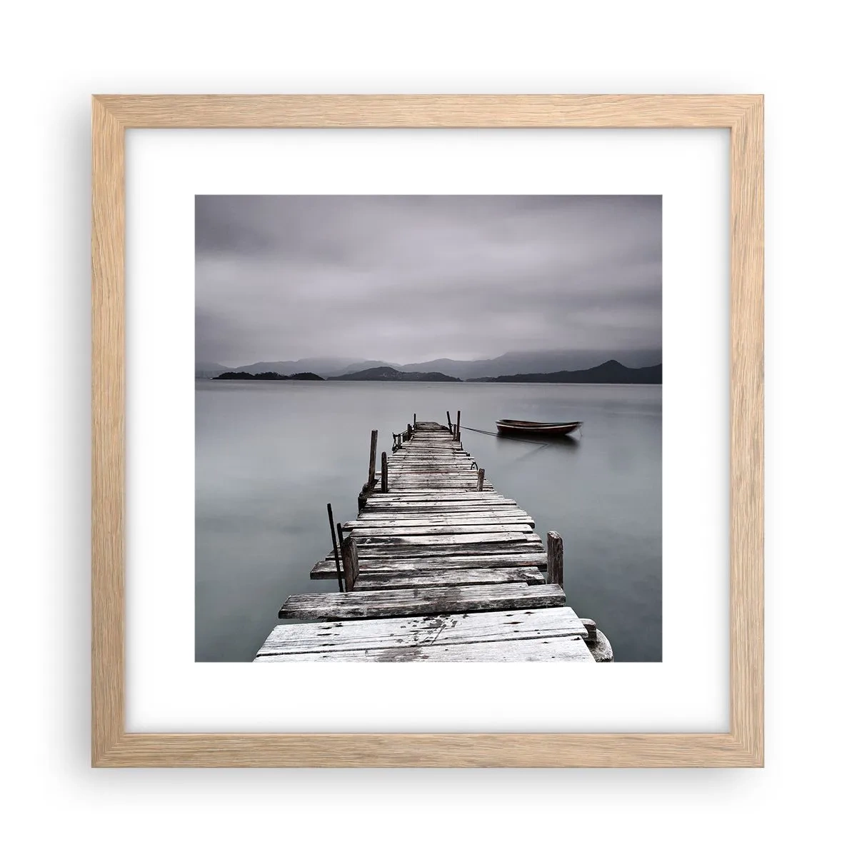 Affiche dans un chêne clair - Poster - Tu peux partir demain - 30x30 cm