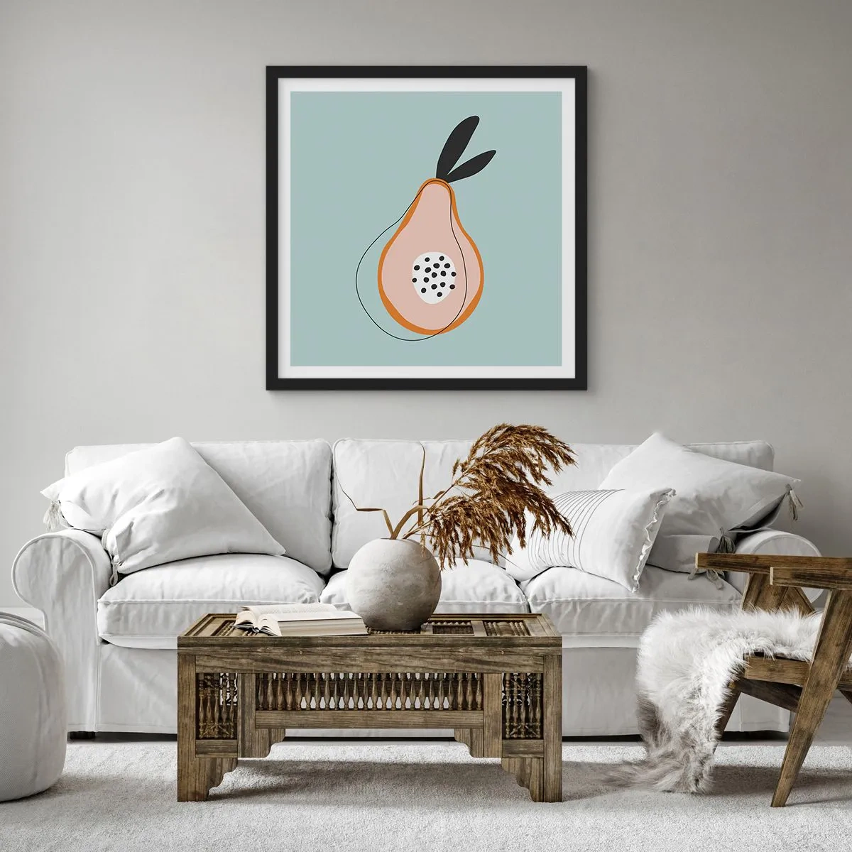 Affiche dans un cadre noir - Poster - Pénétrer la nature des choses - 50x50 cm