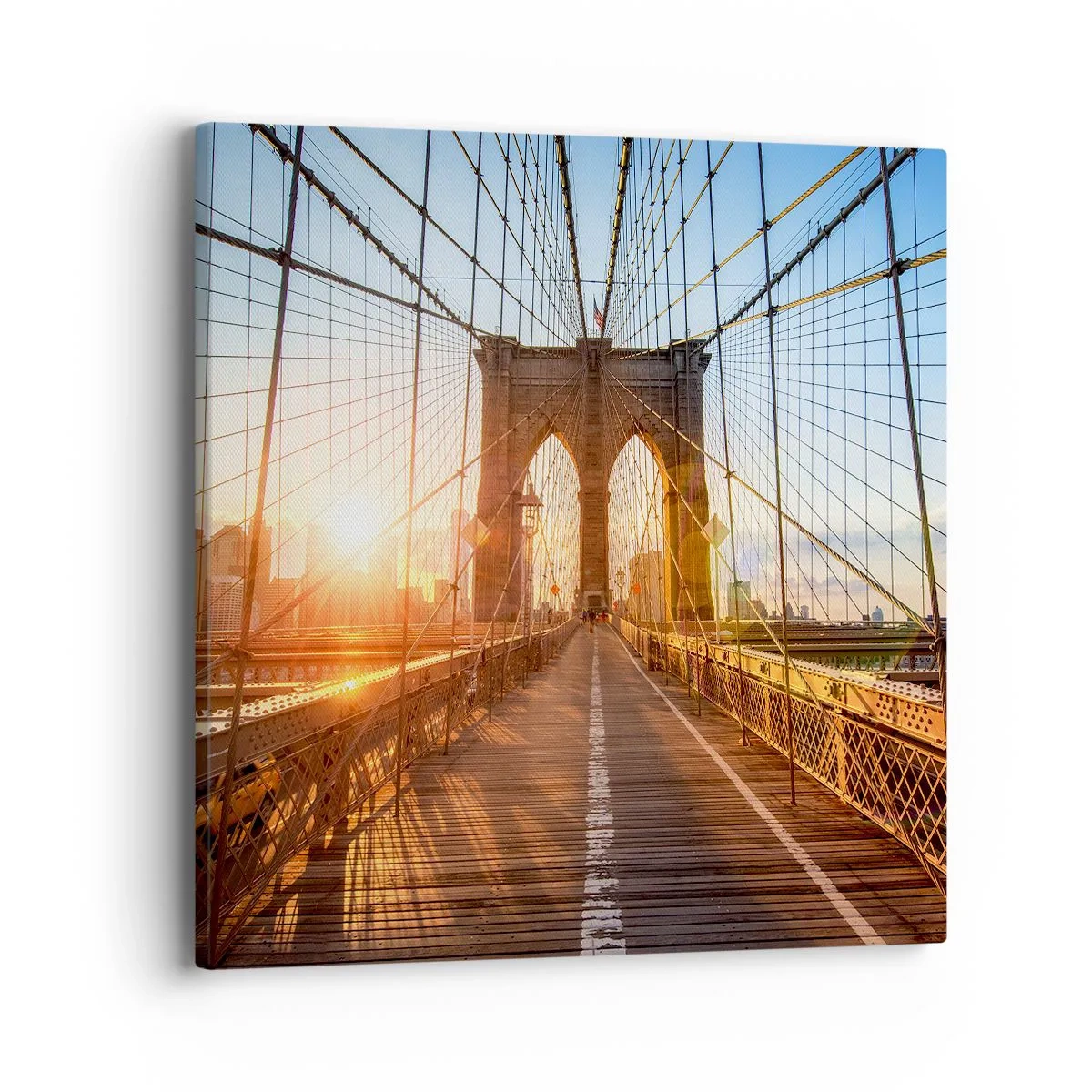 Impression sur toile - Image sur toile - Sur le pont d'or - 40x40 cm