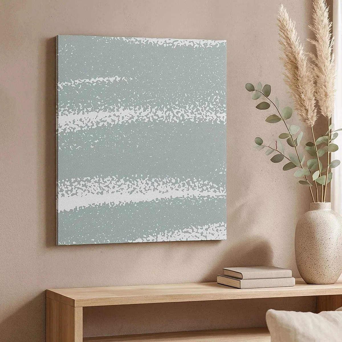 Impression sur toile - Image sur toile - Abstraction dans un climat hivernal - 30x30 cm