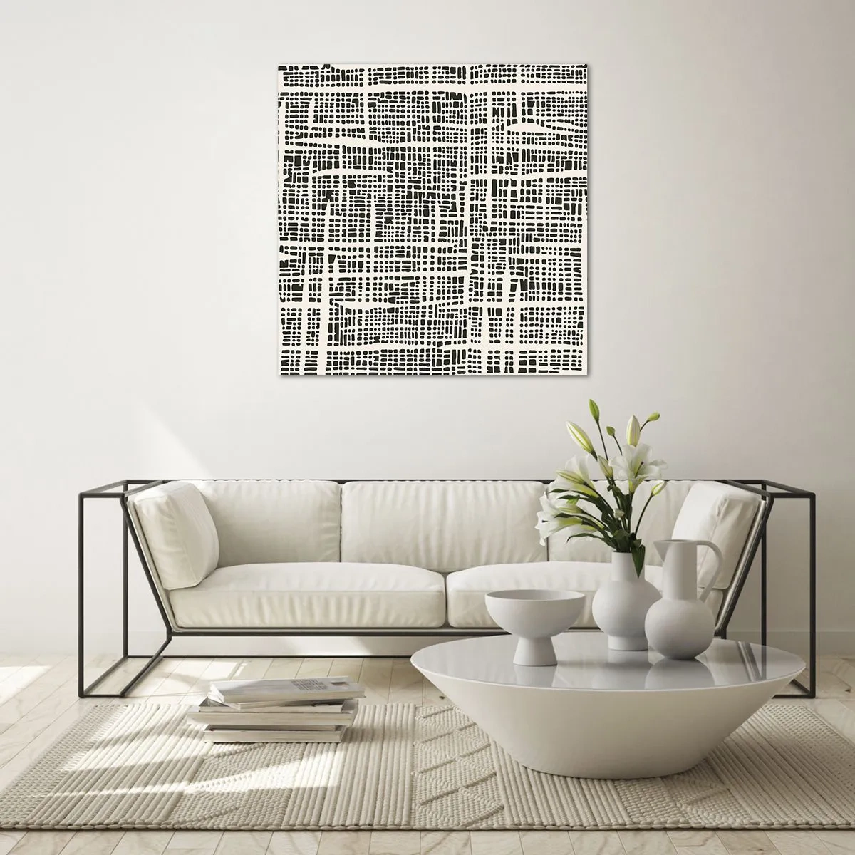 Impression sur verre - Image sur verre - Composition tissée - 50x50 cm