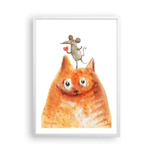 Affiche dans un cadre blanc - Poster - Amour paradoxal - 50x70 cm