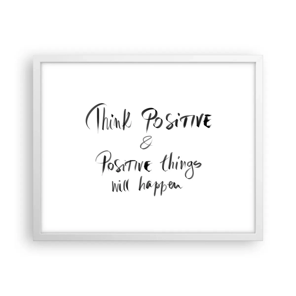 Affiche dans un cadre blanc - Poster - Comment vivre? - 50x40 cm