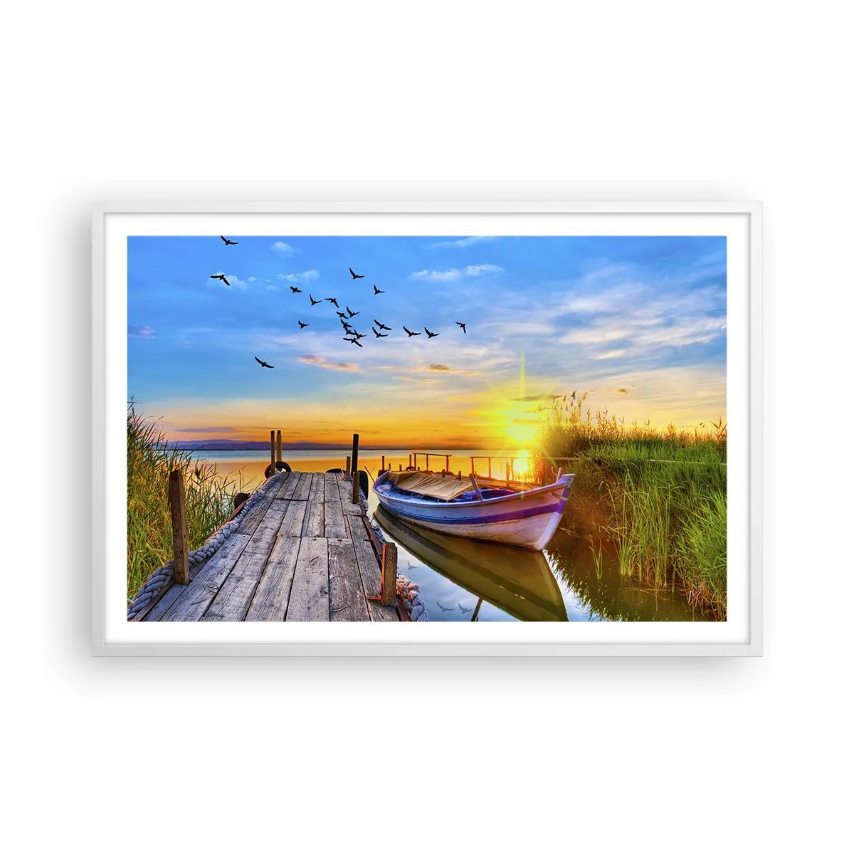 Affiche dans un cadre blanc - Poster - Au revoir, à demain - 91x61 cm