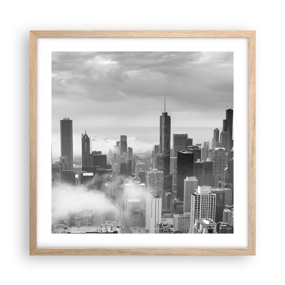 Affiche dans un chêne clair - Poster - Paysage américain - 50x50 cm