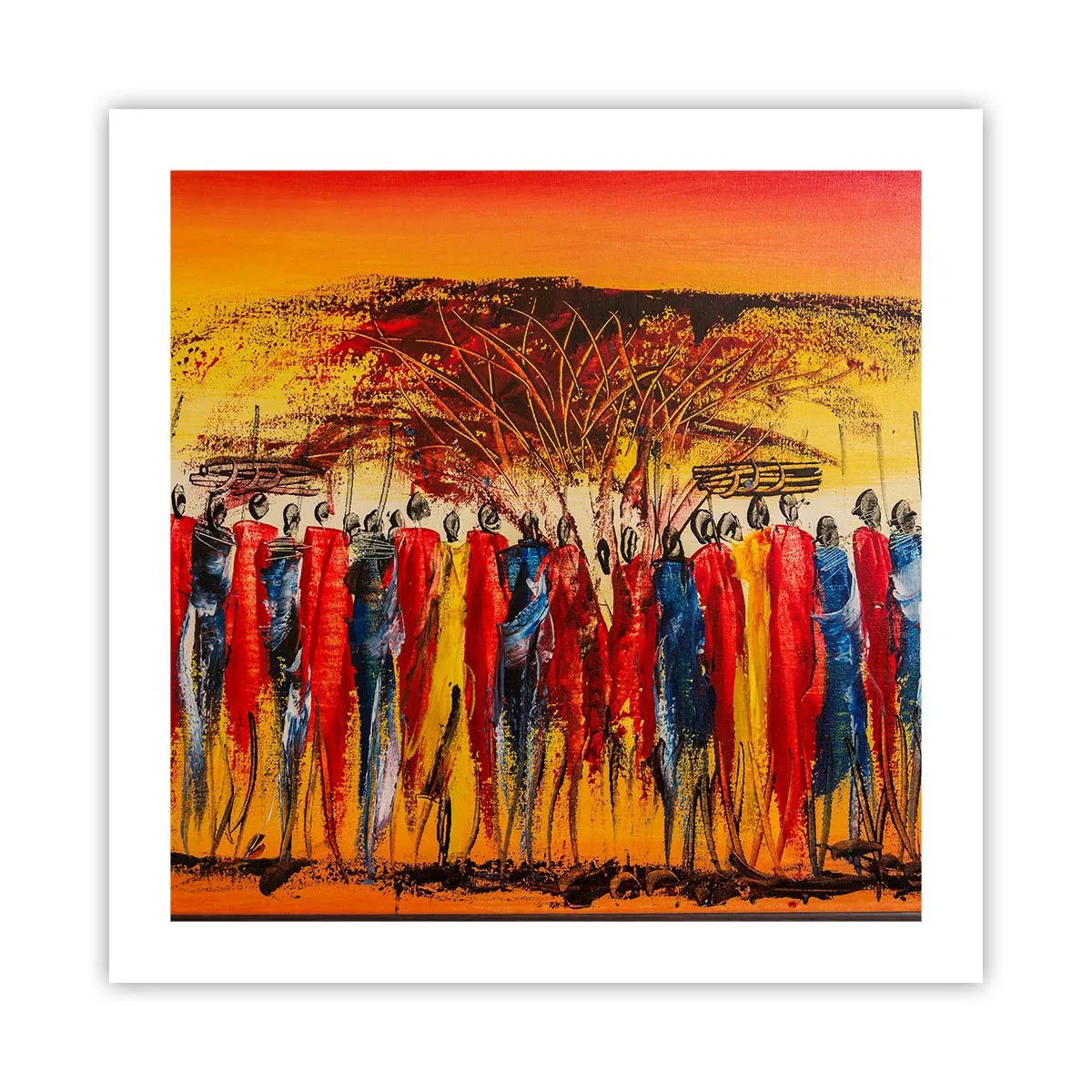 Affiche - Poster - Là-bas, là-bas, ils vont là-bas - 50x50 cm