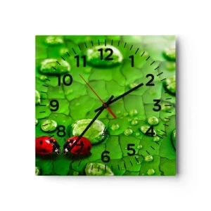 Horloge murale - Pendule murale - Rendez-vous au vert - 30x30 cm