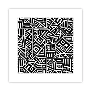 Affiche - Poster - Composition précolombienne - 30x30 cm
