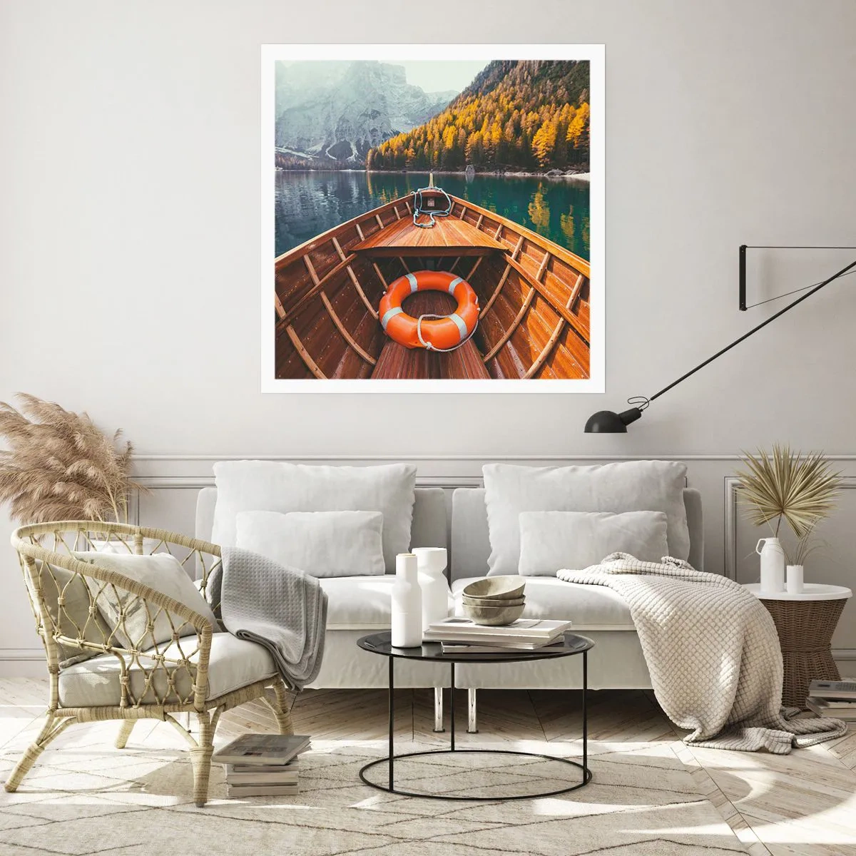 Affiche - Poster - Escapade en montagne - 50x50 cm