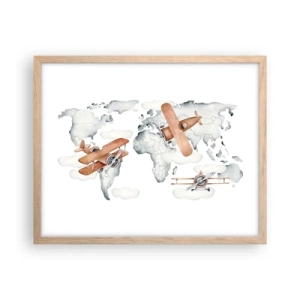 Affiche dans un chêne clair - Poster - Dans un esprit pionnier - 50x40 cm