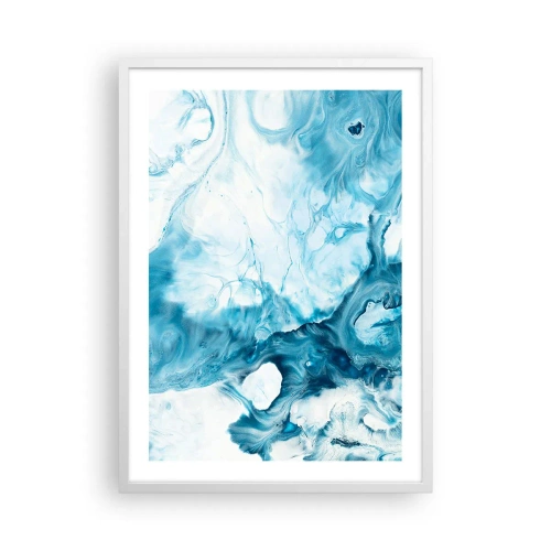 Affiche dans un cadre blanc - Poster - Concert de bleu - 50x70 cm