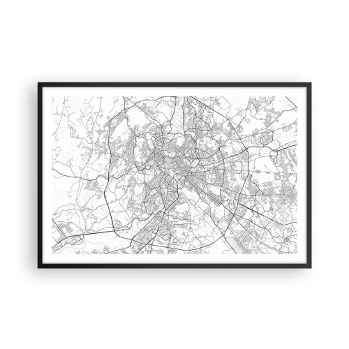 Affiche dans un cadre noir - Poster - Cercle romain - 91x61 cm