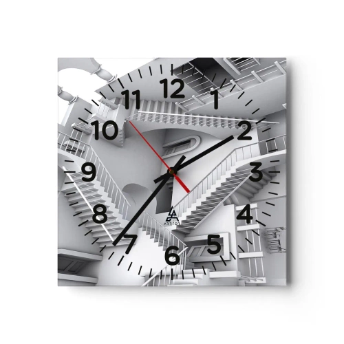Horloge murale - Pendule murale - Paradoxes spatiaux - 30x30 cm
