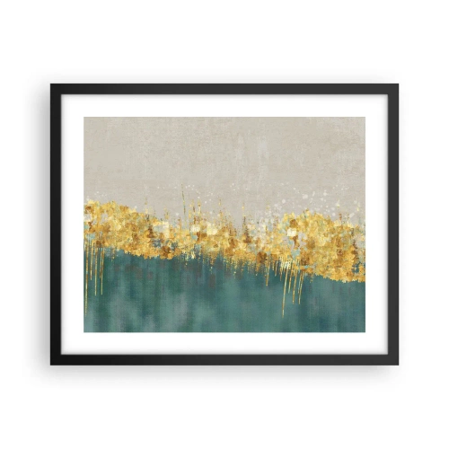 Affiche dans un cadre noir - Poster - La frontière dorée - 50x40 cm