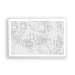 Affiche dans un cadre blanc - Poster - Il n'y a pas de chemin droit - 91x61 cm