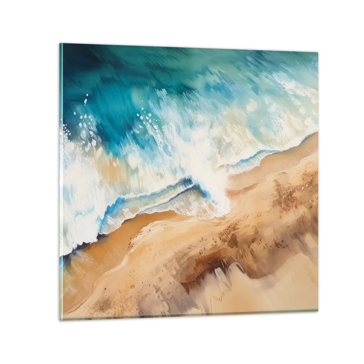 Impression sur verre - Image sur verre - La vague qui revient - 70x70 cm