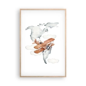 Affiche dans un chêne clair - Poster - Dans un esprit pionnier - 61x91 cm