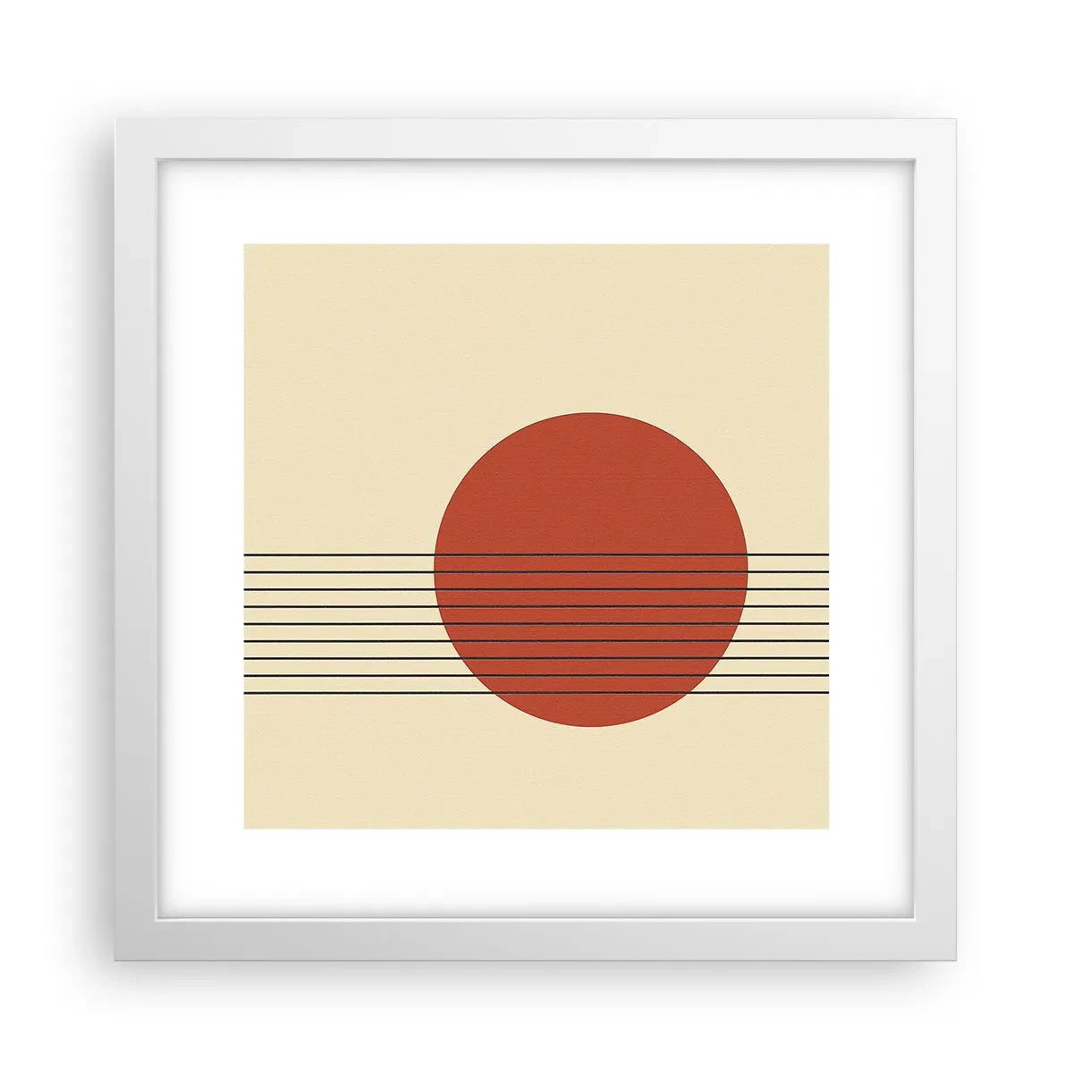 Affiche dans un cadre blanc - Poster - Aux alentours et plus loin - 30x30 cm