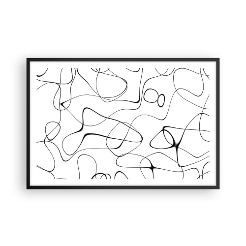 Affiche dans un cadre noir - Poster - Le chemin de la vie, les voies du hasard - 91x61 cm