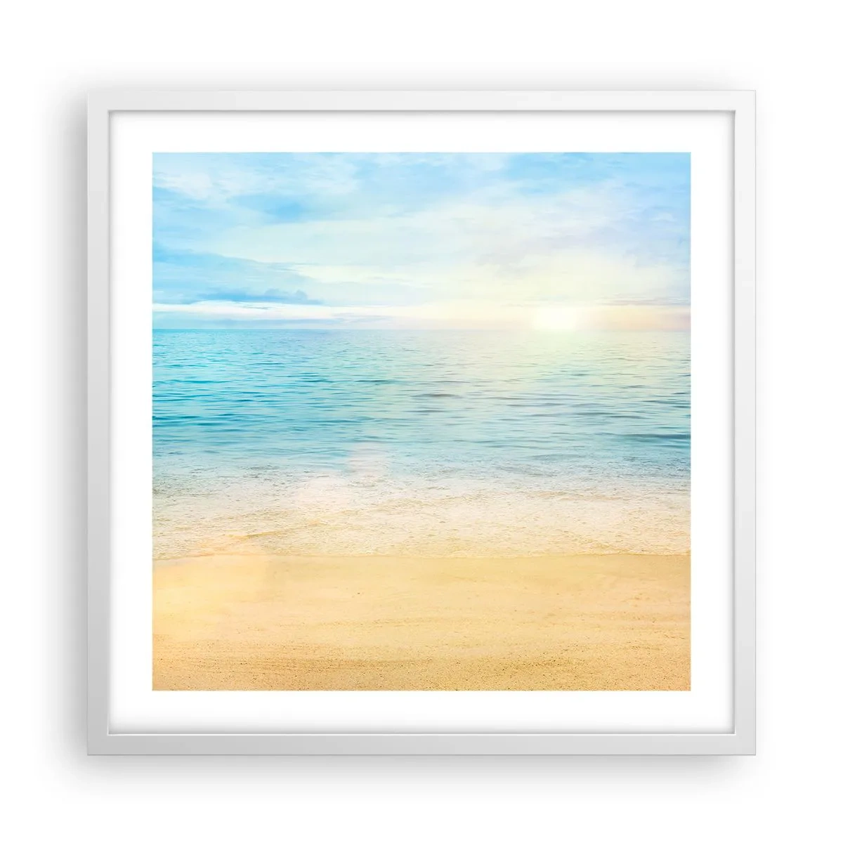Affiche dans un cadre blanc - Poster - Le grand bleu - 50x50 cm