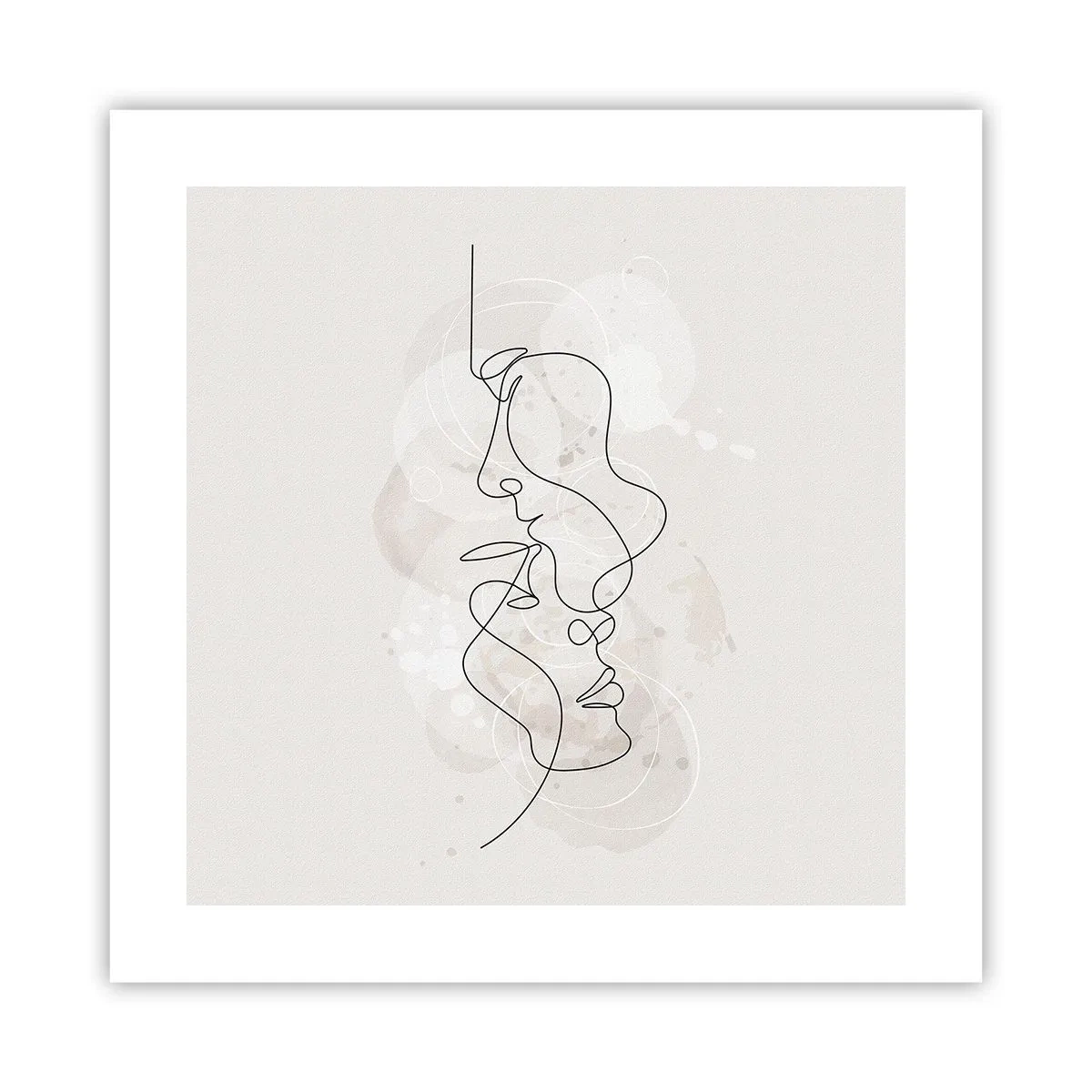 Affiche - Poster - Emmêlé dans une étreinte - 40x40 cm