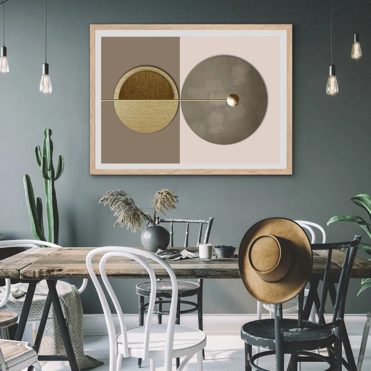Affiche dans un chêne clair - Poster - Équilibre parfait - 91x61 cm
