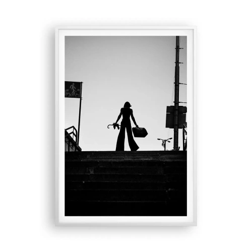 Affiche dans un cadre blanc - Poster - Pèlerinage urbain - 70x100 cm