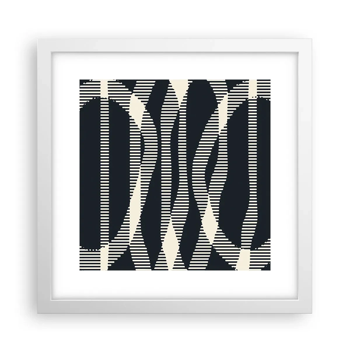 Affiche dans un cadre blanc - Poster - Une tentative de briser l'obscurité - 30x30 cm