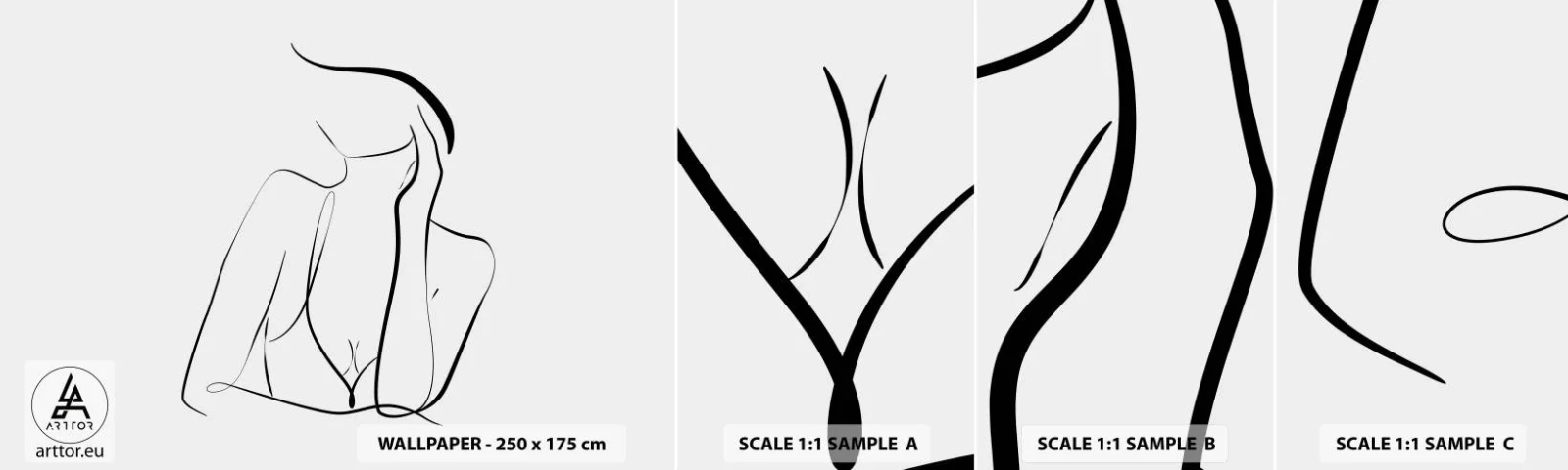 Échantillon De Papier Peint Standard Eco - Sur les vague d'un rêve - Femme, Graphique, Morceau - 100x30 cm