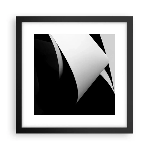 Affiche dans un cadre noir - Poster - Plans de lumière venus des profondeurs de l'ombre - 30x30 cm