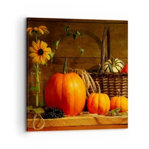 Impression sur toile - Image sur toile - Une composition rustique - cadeaux d'automne - 70x70 cm