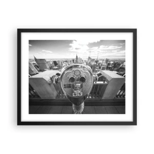 Affiche dans un cadre noir - Poster - Ville sur les villes - 50x40 cm