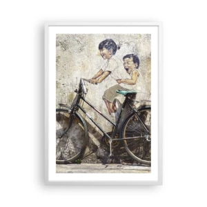Affiche dans un cadre blanc - Poster - Vrai ou faux? - 50x70 cm