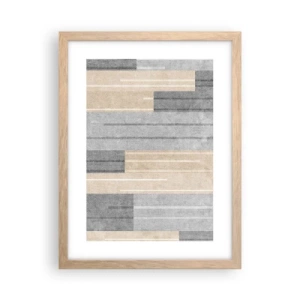 Affiche dans un chêne clair - Poster - Composition : se tenir droit - 30x40 cm