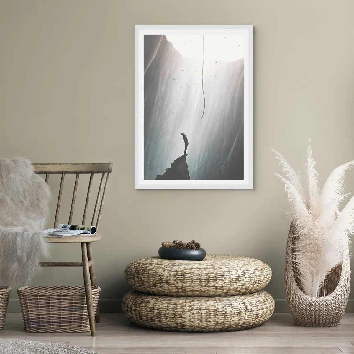 Affiche dans un cadre blanc - Poster - Il y a toujours une issue - 70x100 cm