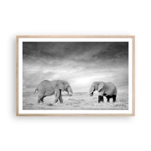 Affiche dans un chêne clair - Poster - Le gris est beau - 91x61 cm