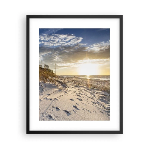 Affiche dans un cadre noir - Poster - Invitation à la ballade - 40x50 cm