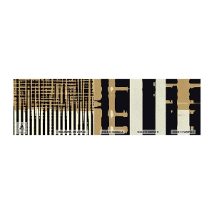 Échantillon de Papier Peint Premium Sand - Abstraction architecturale - Abstraction, Morceau, Lignes - 100x30 cm