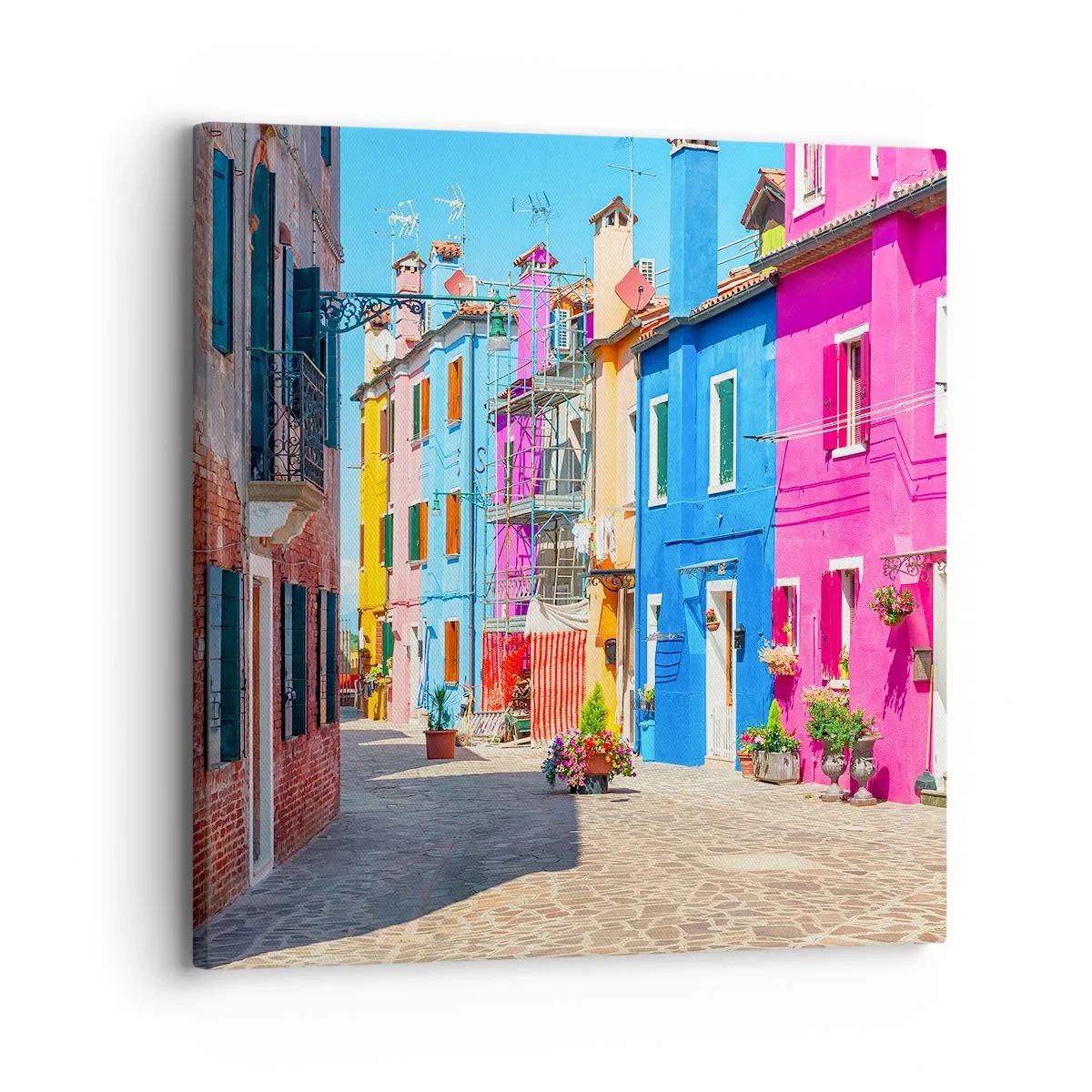 Impression sur toile - Image sur toile - Ville "Sous les perroquets" - 30x30 cm