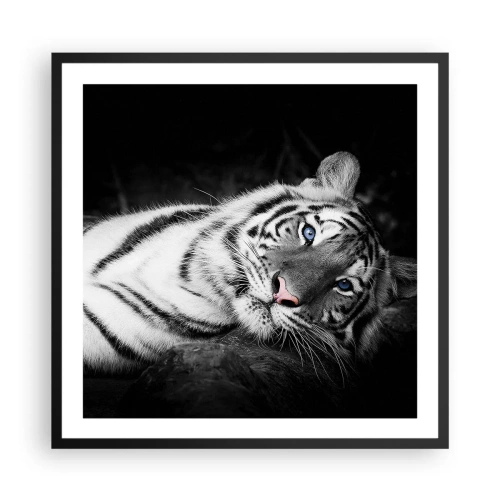 Affiche dans un cadre noir - Poster - Sauvagerie et paix - 60x60 cm