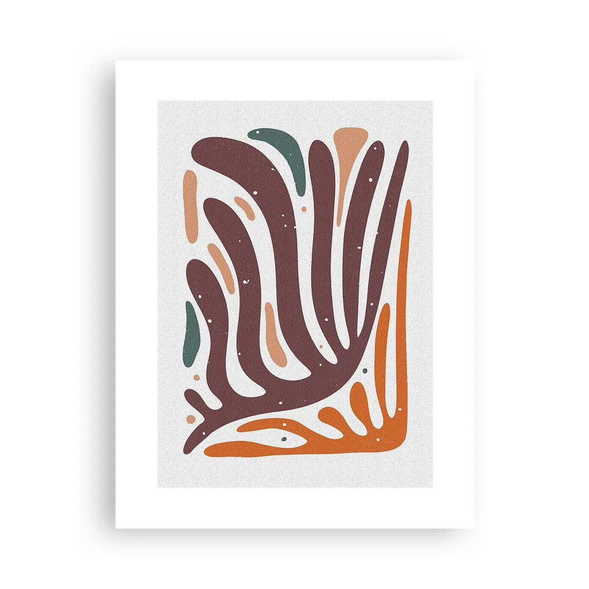 Affiche - Poster - Composition organique rayonnante - 30x40 cm
