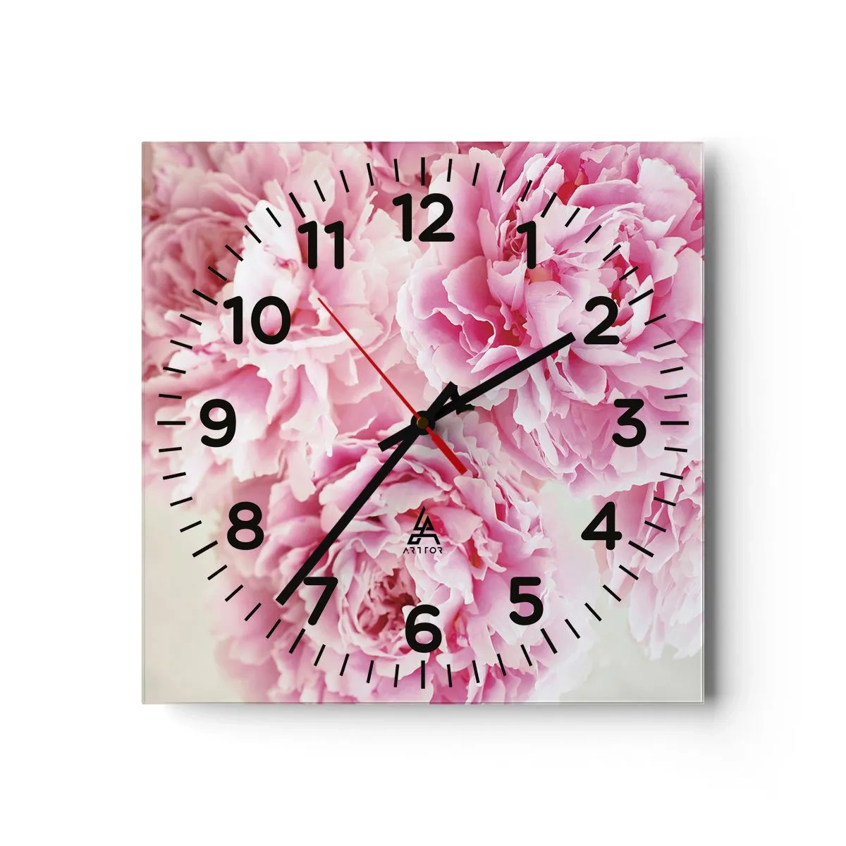 Horloge murale - Pendule murale - En glamour rose - 30x30 cm