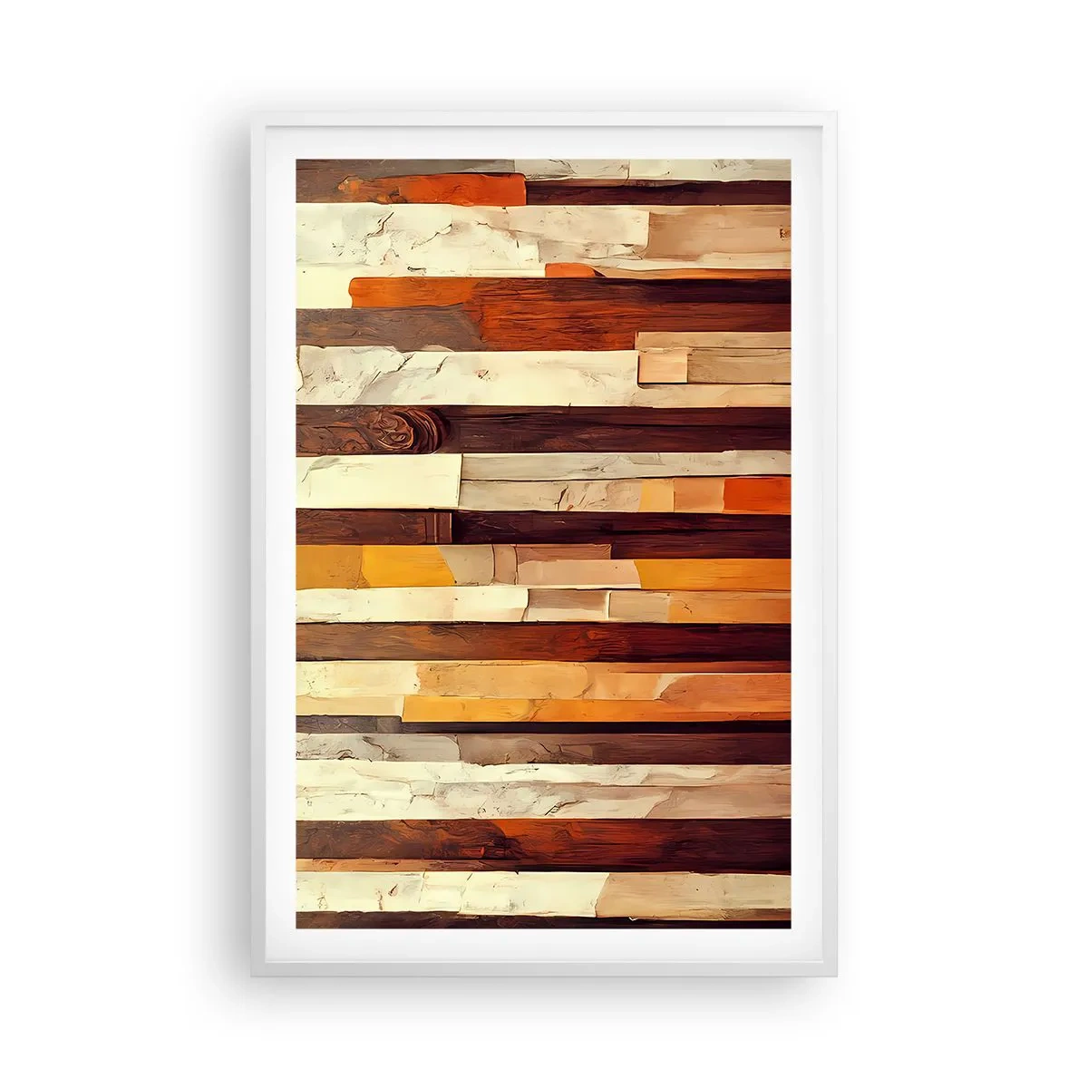 Affiche dans un cadre blanc - Poster - Hymne des arbres forestiers - 61x91 cm