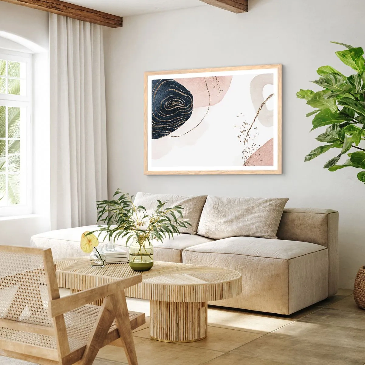 Affiche dans un chêne clair - Poster - Tout coule - 91x61 cm