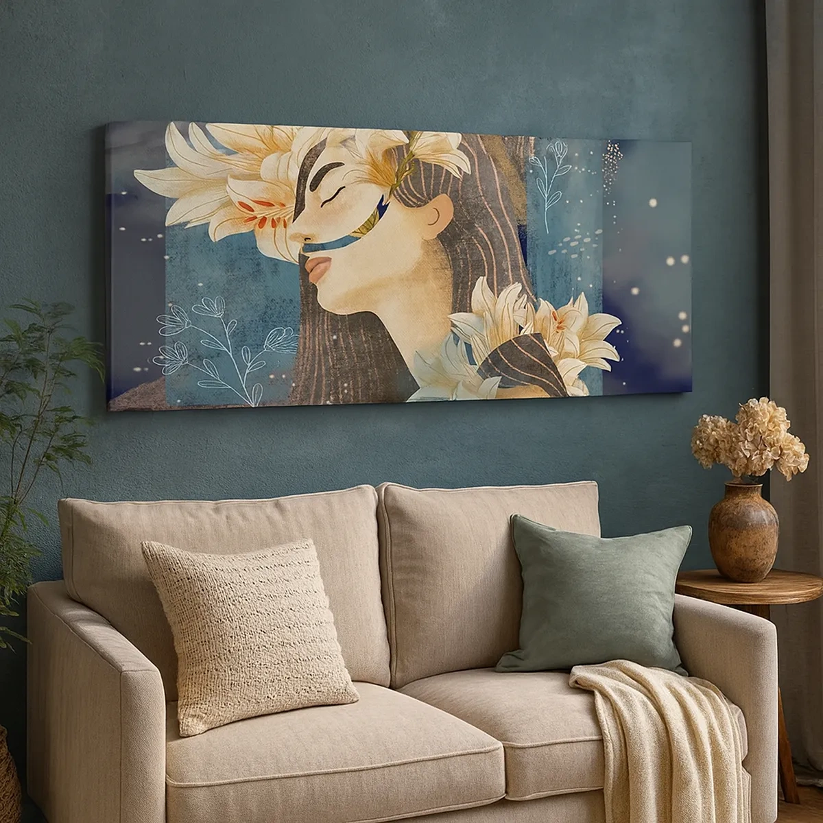 Impression sur toile - Image sur toile - Conte de fée sur la princesse lilas - 30x30 cm