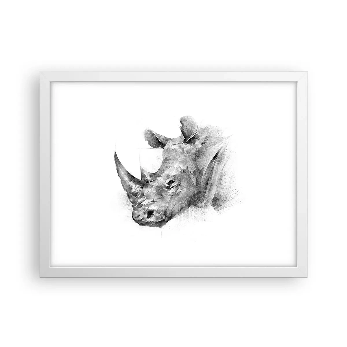 Affiche dans un cadre blanc - Poster - Potrait africain - 40x30 cm