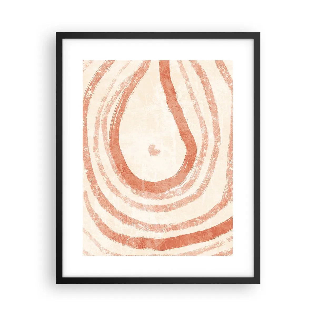 Affiche dans un cadre noir - Poster - Cercles de corail – composition - 40x50 cm