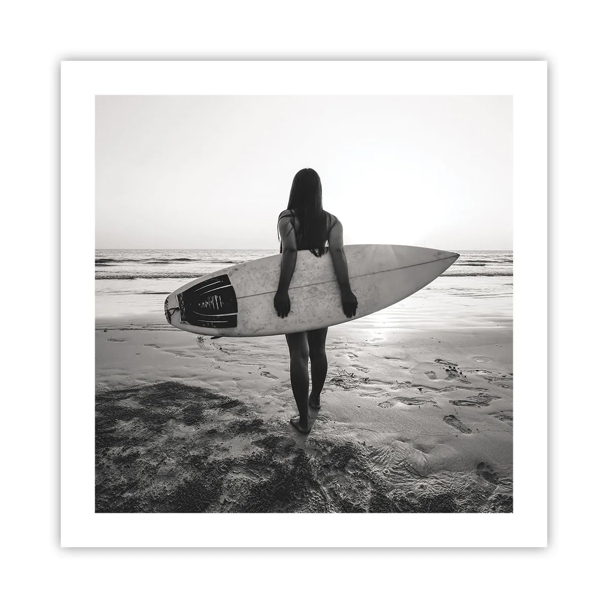 Affiche - Poster - Fille des vagues de la mer - 50x50 cm