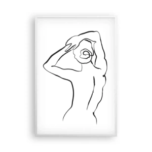 Affiche dans un cadre blanc - Poster - Action matinale - 61x91 cm