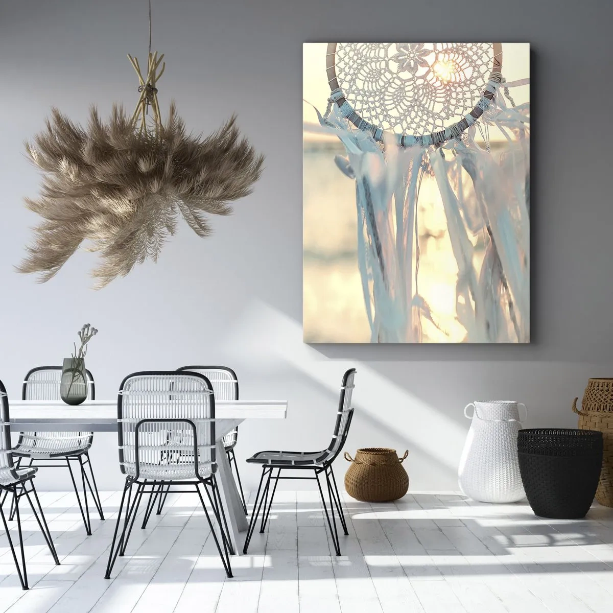 Impression sur toile - Image sur toile - Totem en dentelle - 55x100 cm
